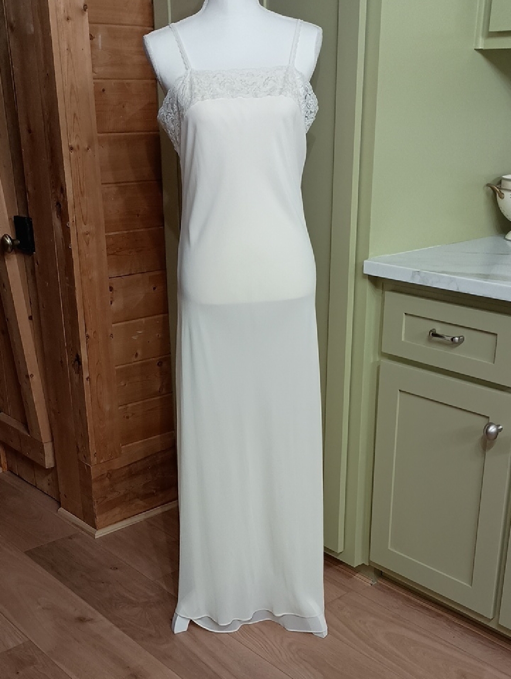 Chiffon And Lace Gown By Valerie Stevens